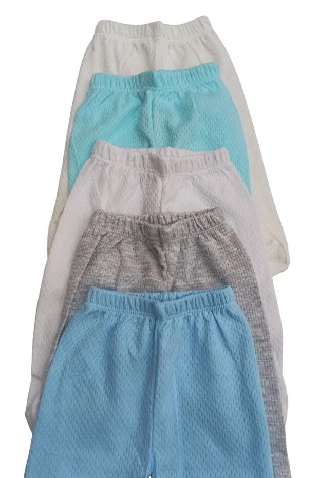 Детское боди без рукавов комплект 5 шт Bebedino, Cream, Aqua, White, Gray, Blue — фото 4