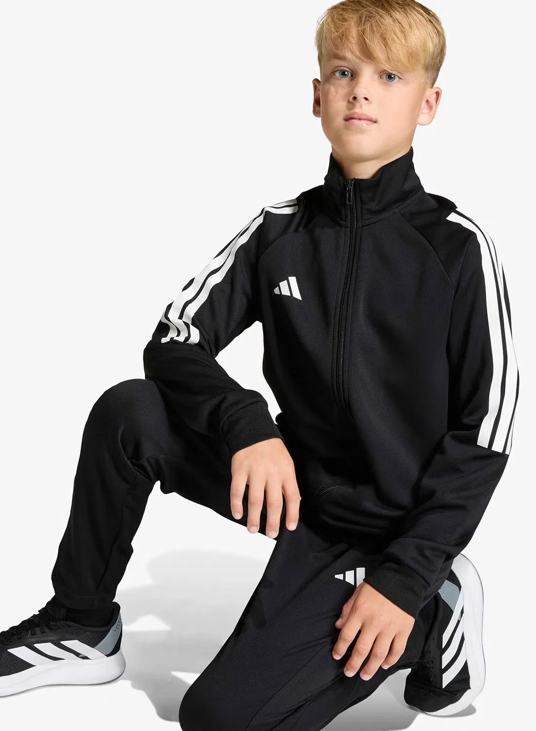 Спортивный костюм с технологией Climacool Sereno Adidas, черный — фото 3