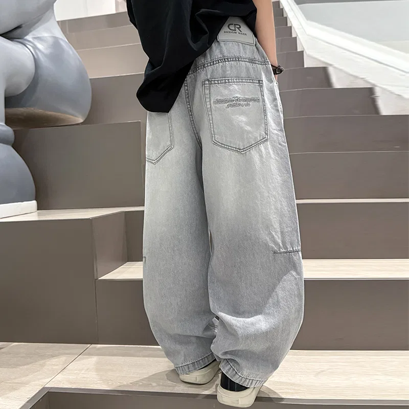 Детские джинсы с заниженной талией Lanza, Color Gray — фото 4