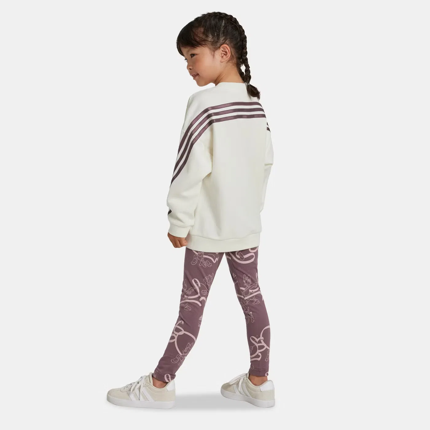 Комплект свитшот и штаны с принтом Disney Minnie and Daisy Adidas, белый — фото 2