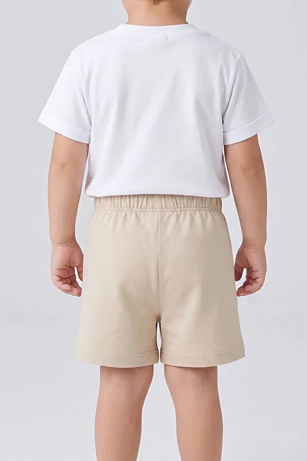 Детские шорты для девочек с широкими штанинами Dmb Boys & Girls, Beige — фото 3