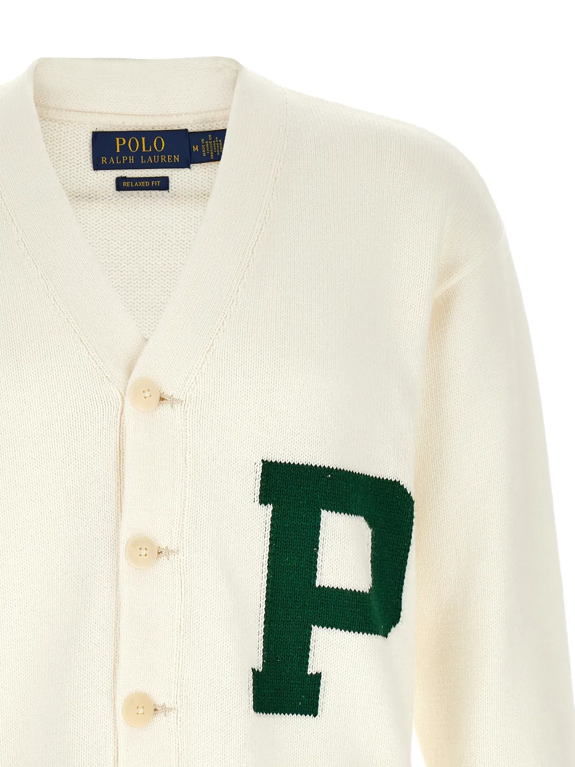 Кардиган с интарсией, хлопковый Polo Ralph Lauren, нейтральные — фото 2