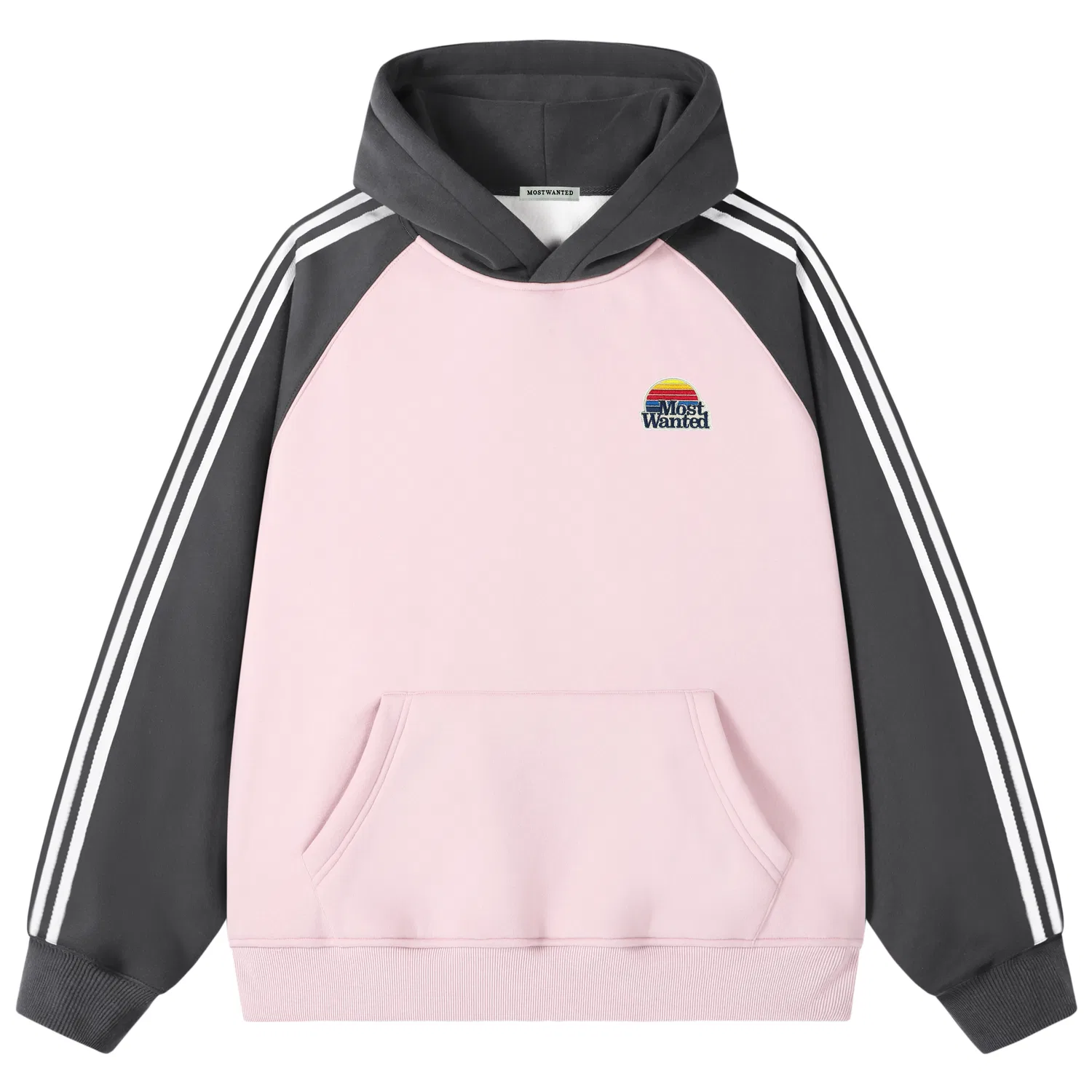 Детское худи с радугой Classic Rainbow, MostwantedLab, Pink & Dark Gray