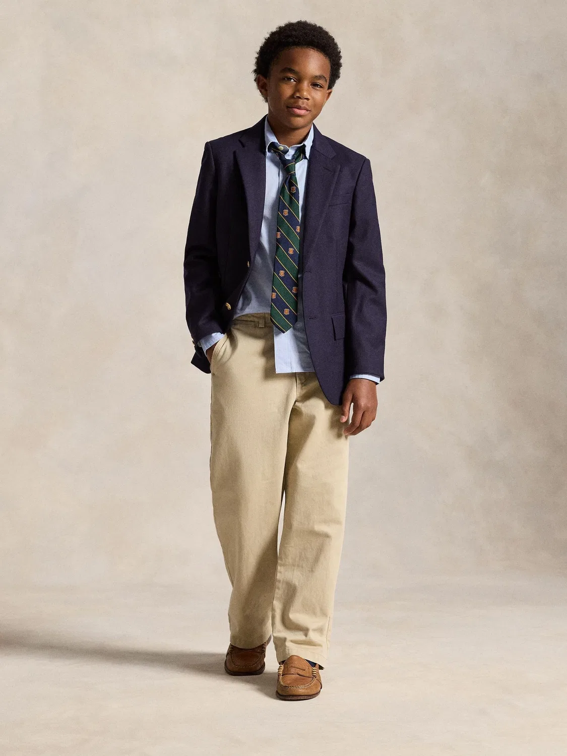 Рубашка оксфорд Slim Fit Polo Ralph Lauren, синяя — фото 4