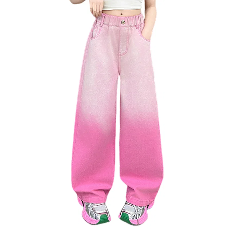 Детские джинсы с завышенной талией Lanza, Pink