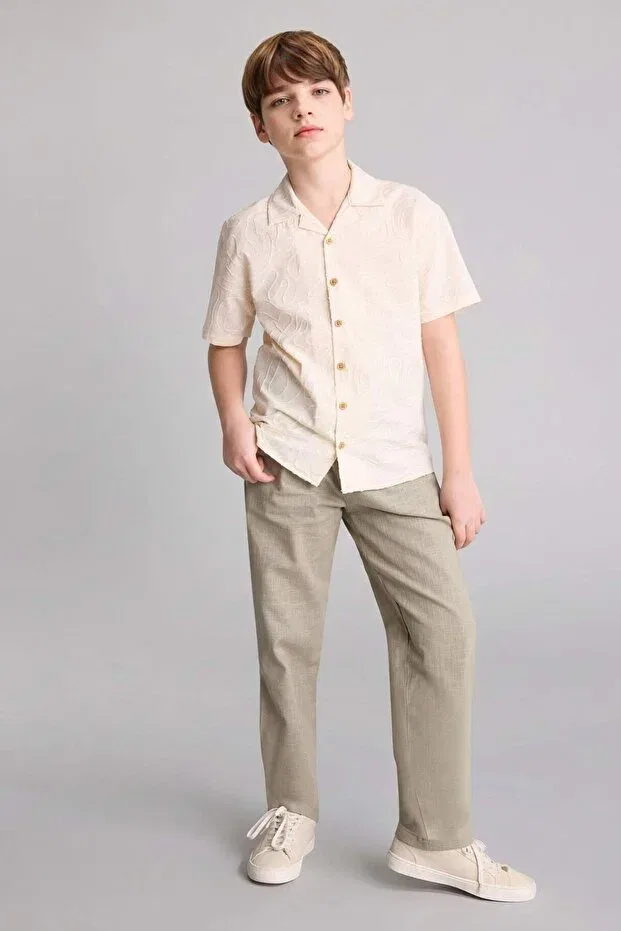 Детские брюки для мальчиков хлопковые Regular Fit Defacto, Khaki