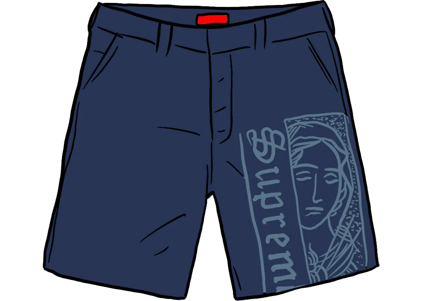 Мужские шорты с принтом Short Supreme, Light Navy
