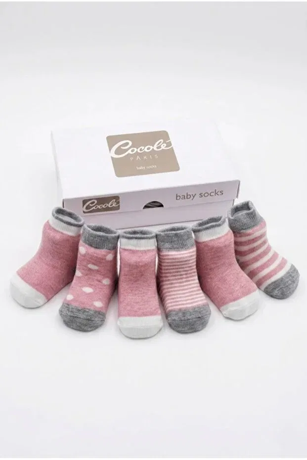 Детские носки для девочек хлопковые с принтом Cocole Socks, Multicolor — фото 2