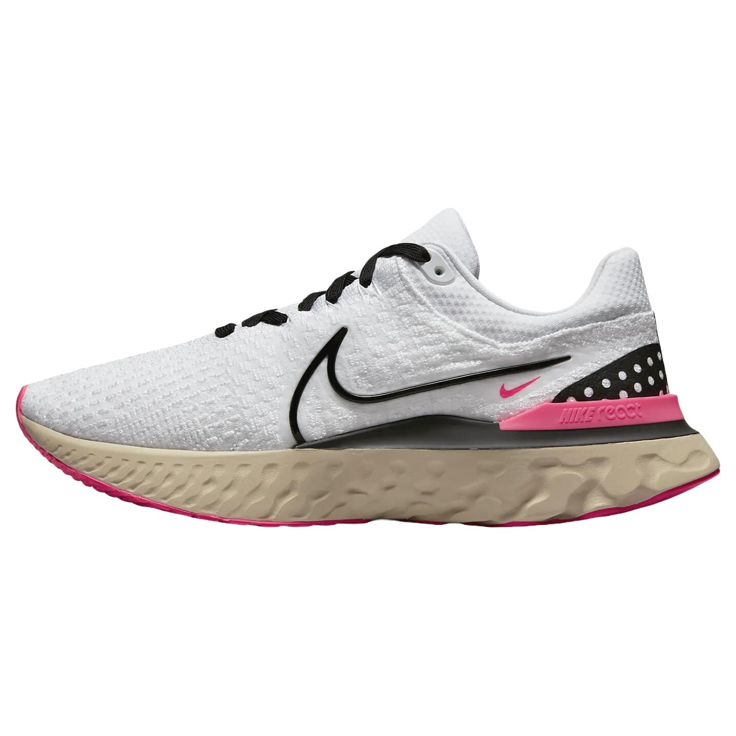 

Кроссовки Nike React Infinity Run Flyknit 3, белый/бежевый/розовый