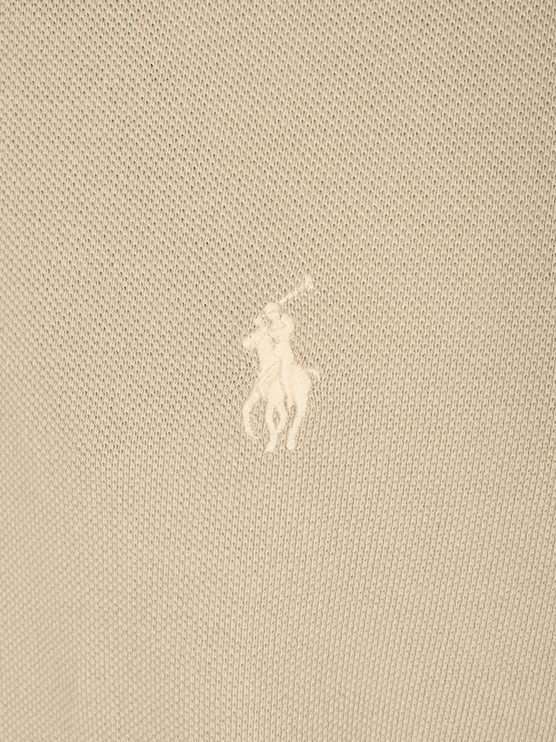 Рубашка-поло бежевого цвета из хлопка Polo Ralph Lauren, нейтральные — фото 2