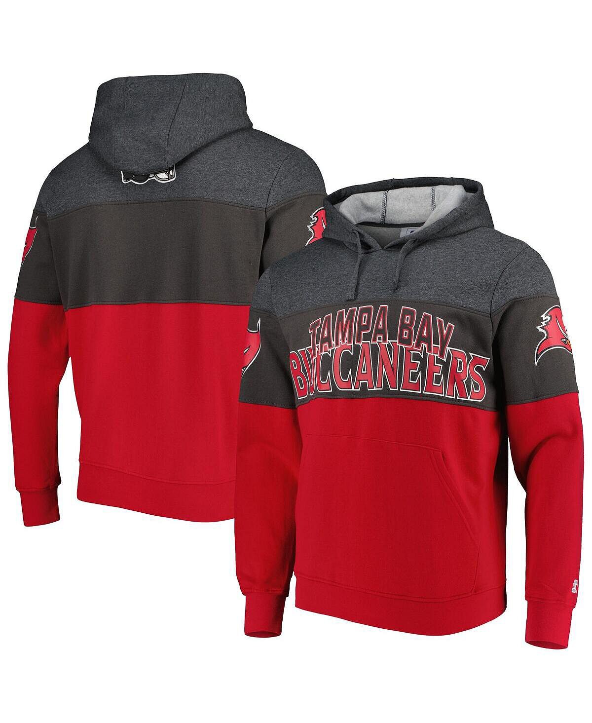 

Мужская темно-серая, красная толстовка с капюшоном tampa bay buccaneers extreme pullover Starter, мульти