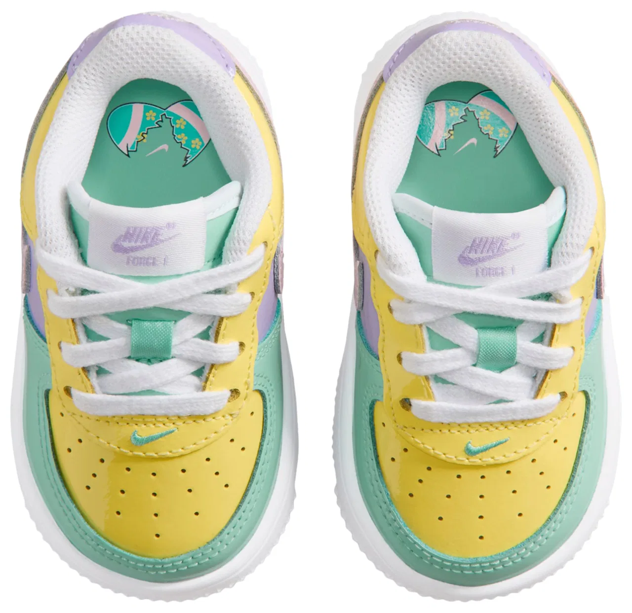 Кроссовки для мальчиков Force 1 Low Nike, цвет Yellow Pulse/Pink Foam/Emerald Rise — фото 4