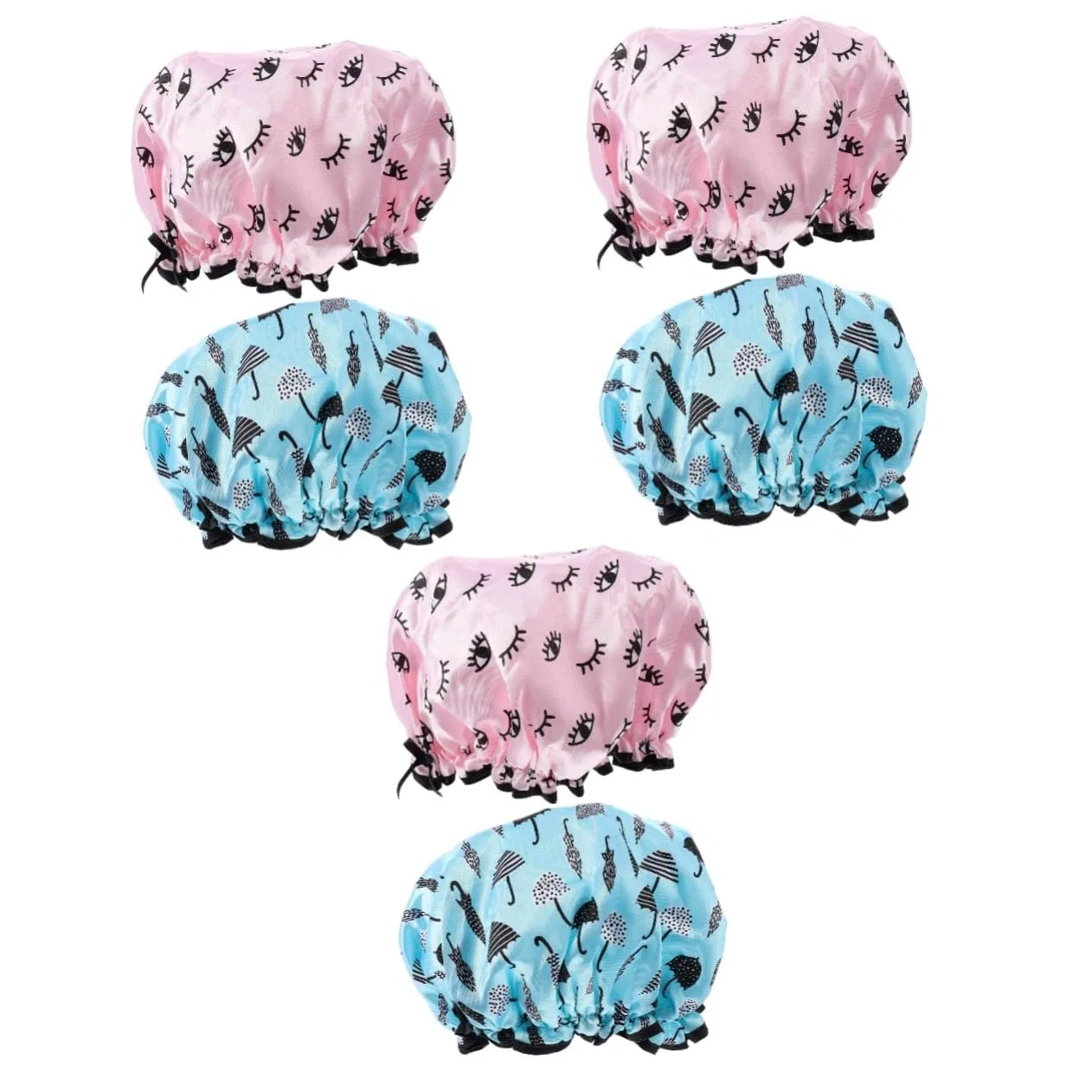 Шапочка для душа 6-Pack, DOITOOL, Pink, Light Blue