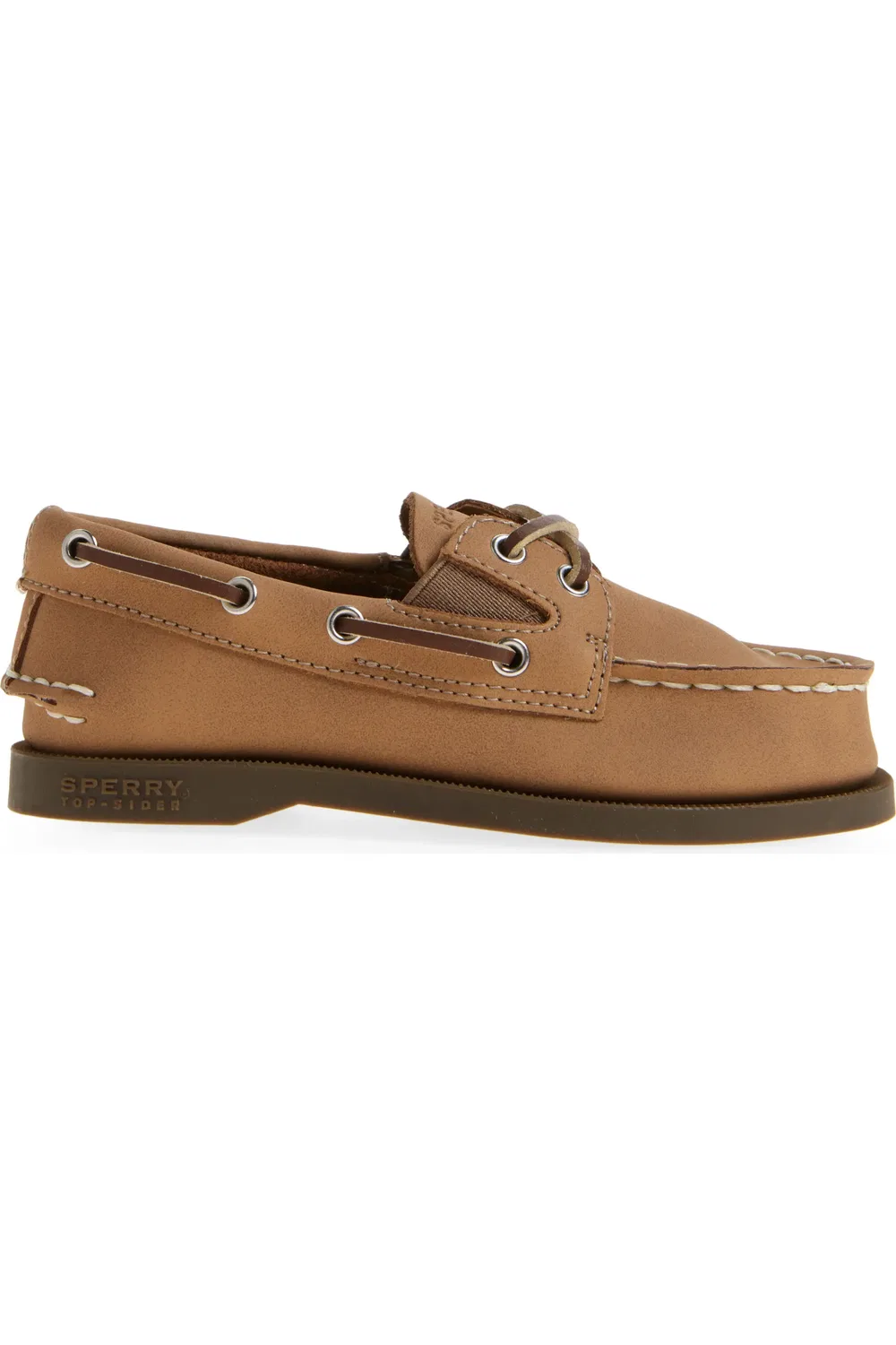Ботинки детские на плоской подошве Authentic 2-Eye Nubuck Sperry, Chestnut — фото 4