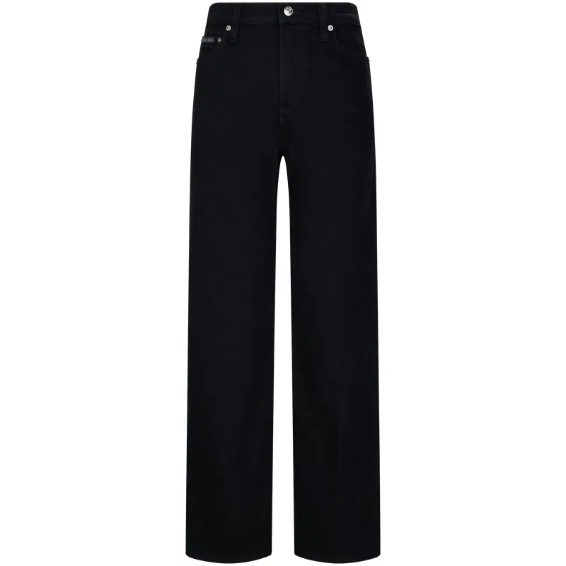 Женские джинсы с широкими штанинами, Calvin Klein, TZK-Denim Black