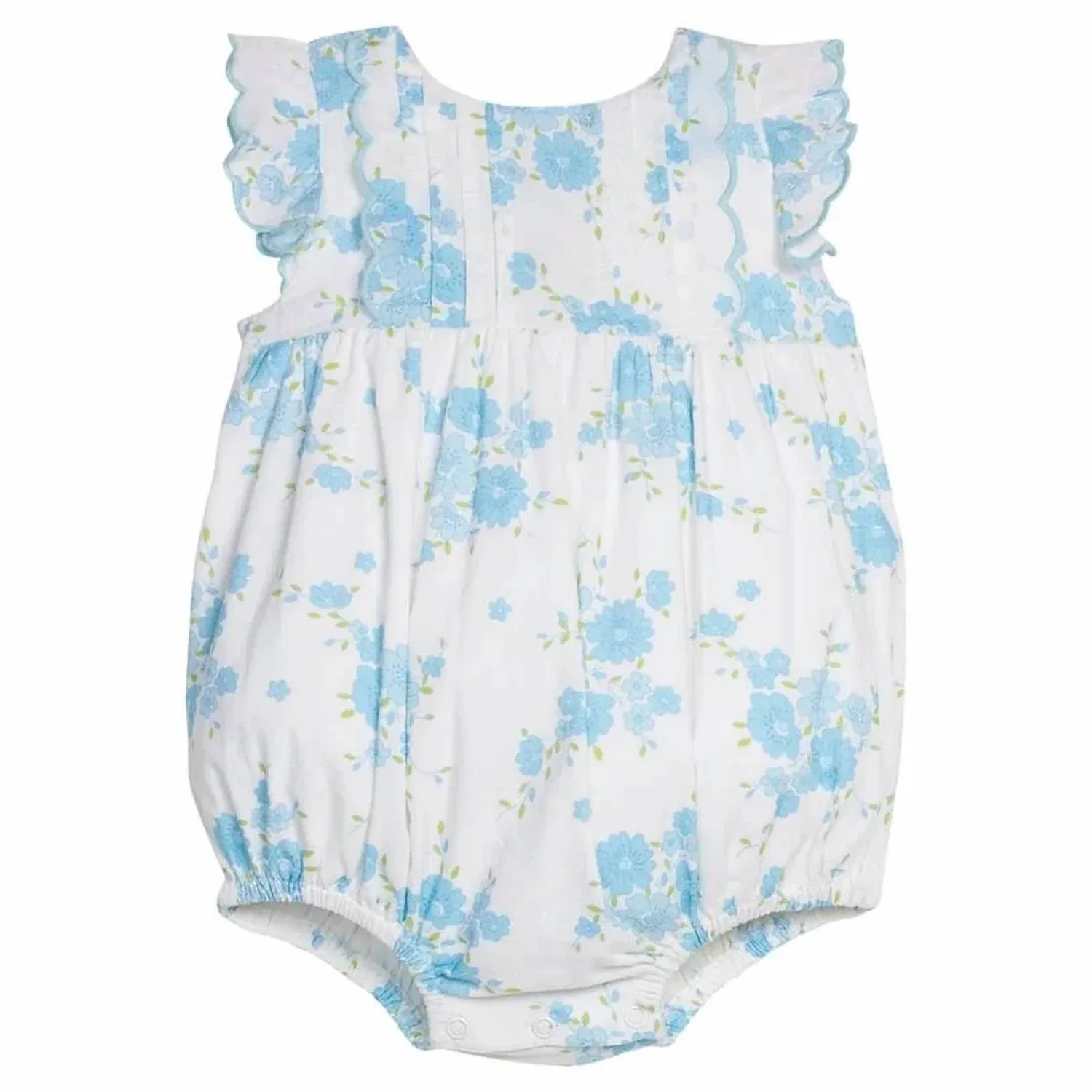 Детский боди-комбинезон для девочек с коротким рукавом Mila Bubble LITTLE ENGLISH, Turks Floral