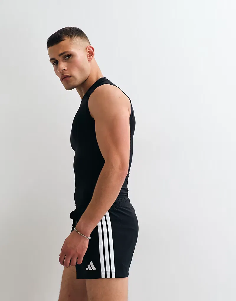 Облегающая тренировочная майка Adidas Training TechFit, черный — фото 2