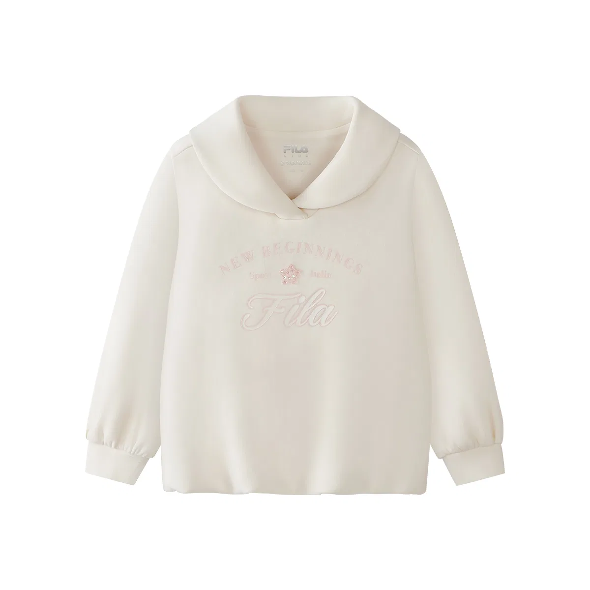 Детский свитшот с воротником Модель Navy Collar Moderate FILA KIDS, Dense White
