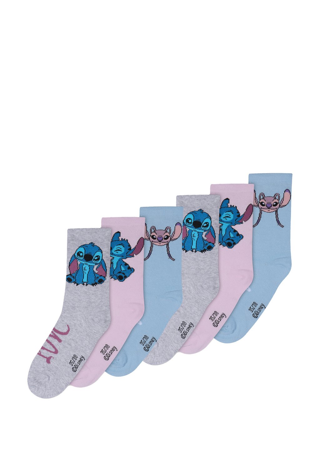 

Носки STITCH - PACK OF 6 Disney, серый