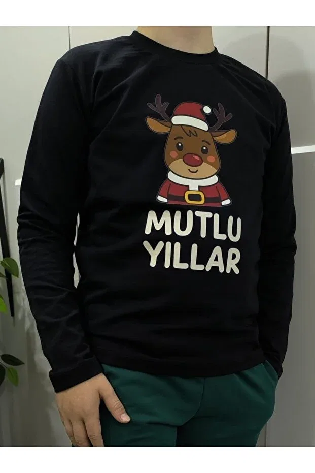 Детские свитшот для девочек хлопковый Happy New Year Pidal Giyim, Black — фото 2