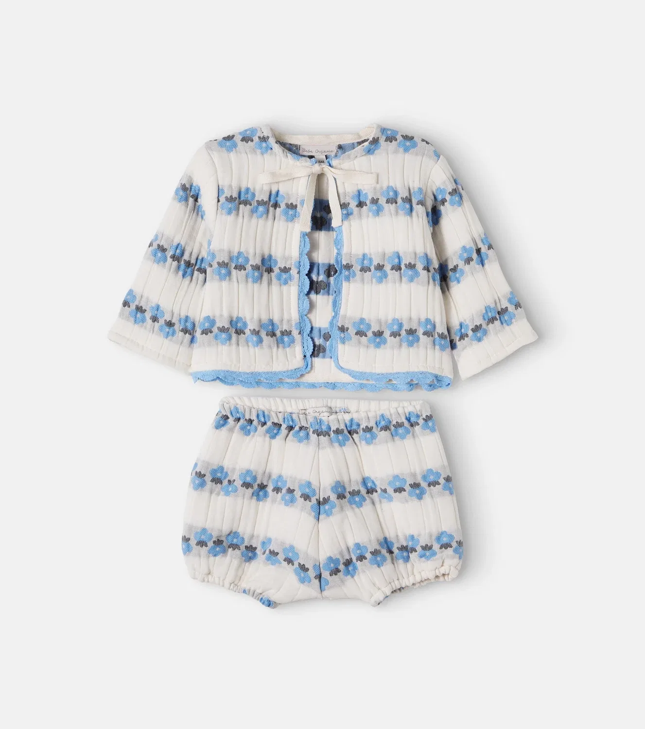 Комплект из кардигана и панталон Baby Scilla Bebe Organic, коричневый — фото 4