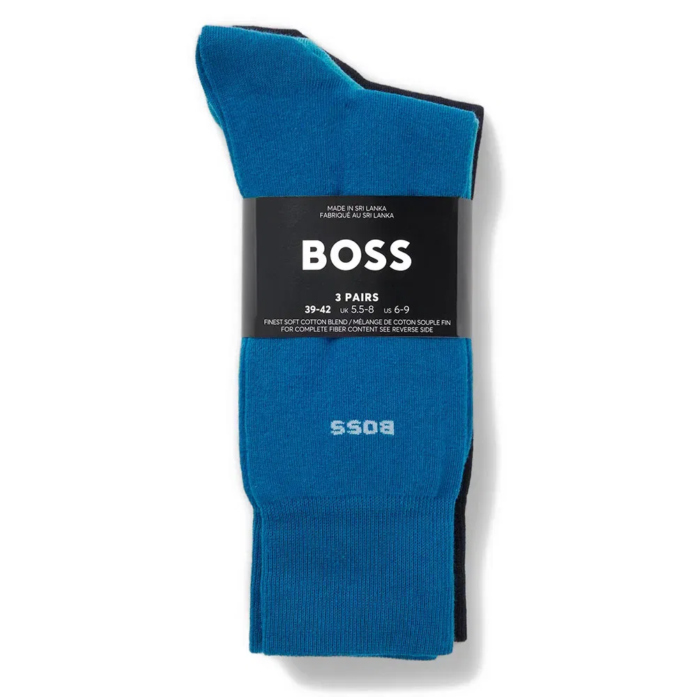 Носки 3 пары BOSS Rs Uni, синий — фото 3