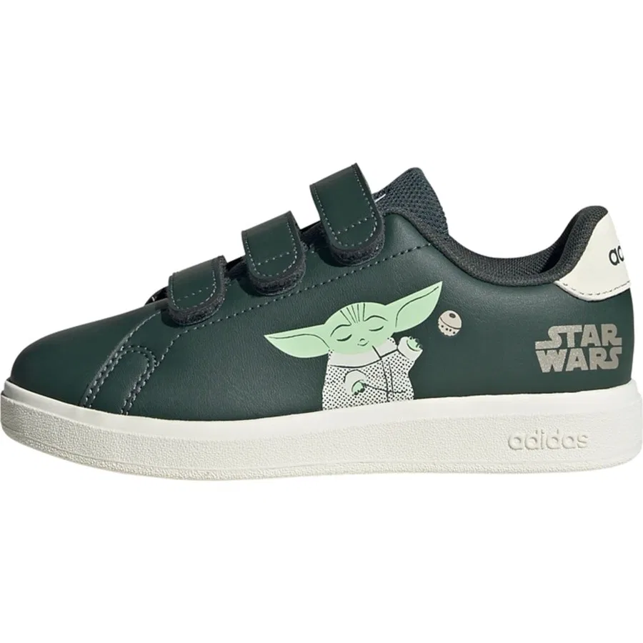 Детские кроссовки с принтом Grogu Star Wars Advantage adidas, Сине-белый — фото 2