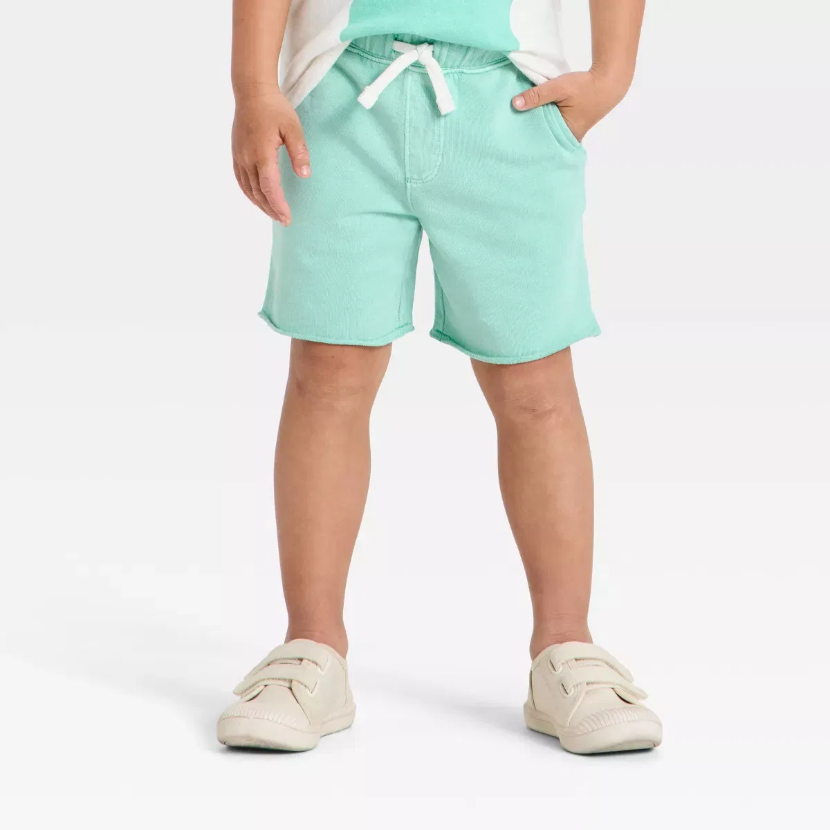 Детский комплект из футболки и шорт с коротким рукавом Cat & Jack, Aqua Blue — фото 4