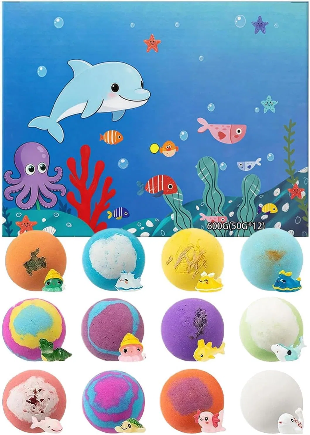 Пена для ванны с игрушками, Générique, 12 шт, 60 г