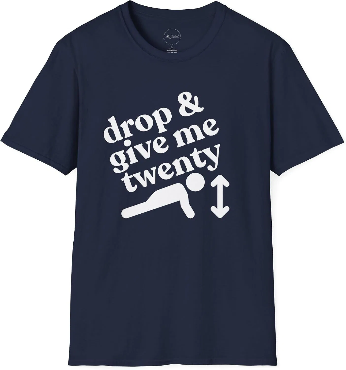 Женская футболка с принтом Drop & Give Me Twenty Gildan 64000, Navy
