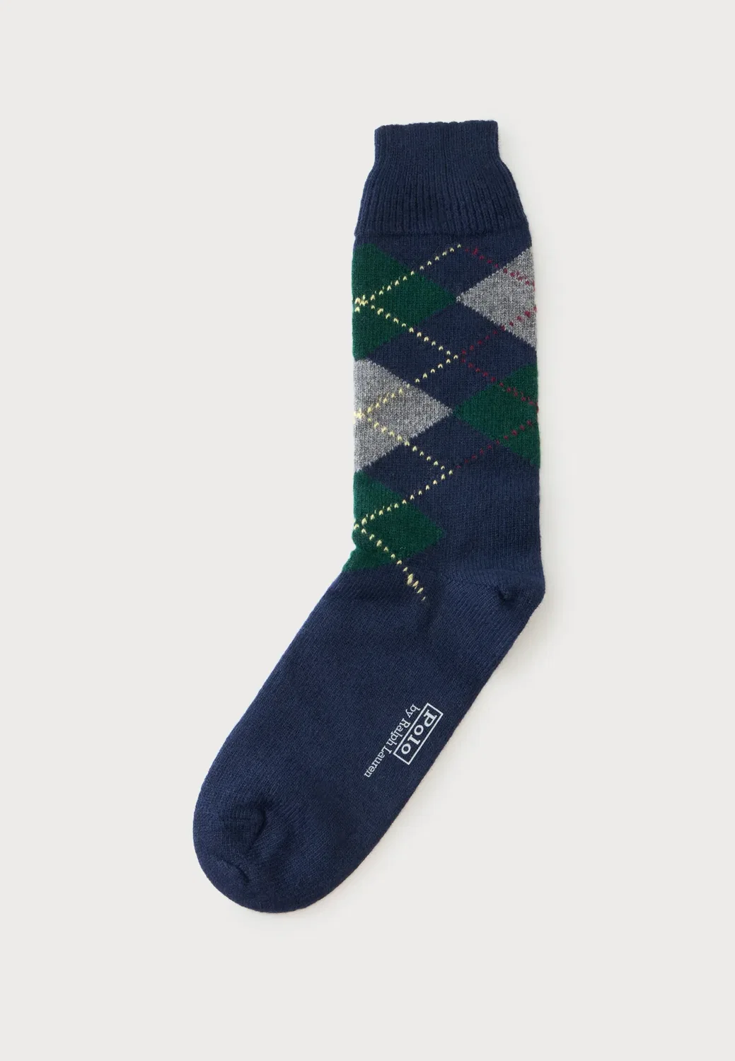 Носки средней высоты из шерстяной смеси с ромбовидным узором - носки Polo Ralph Lauren, Dark Blue