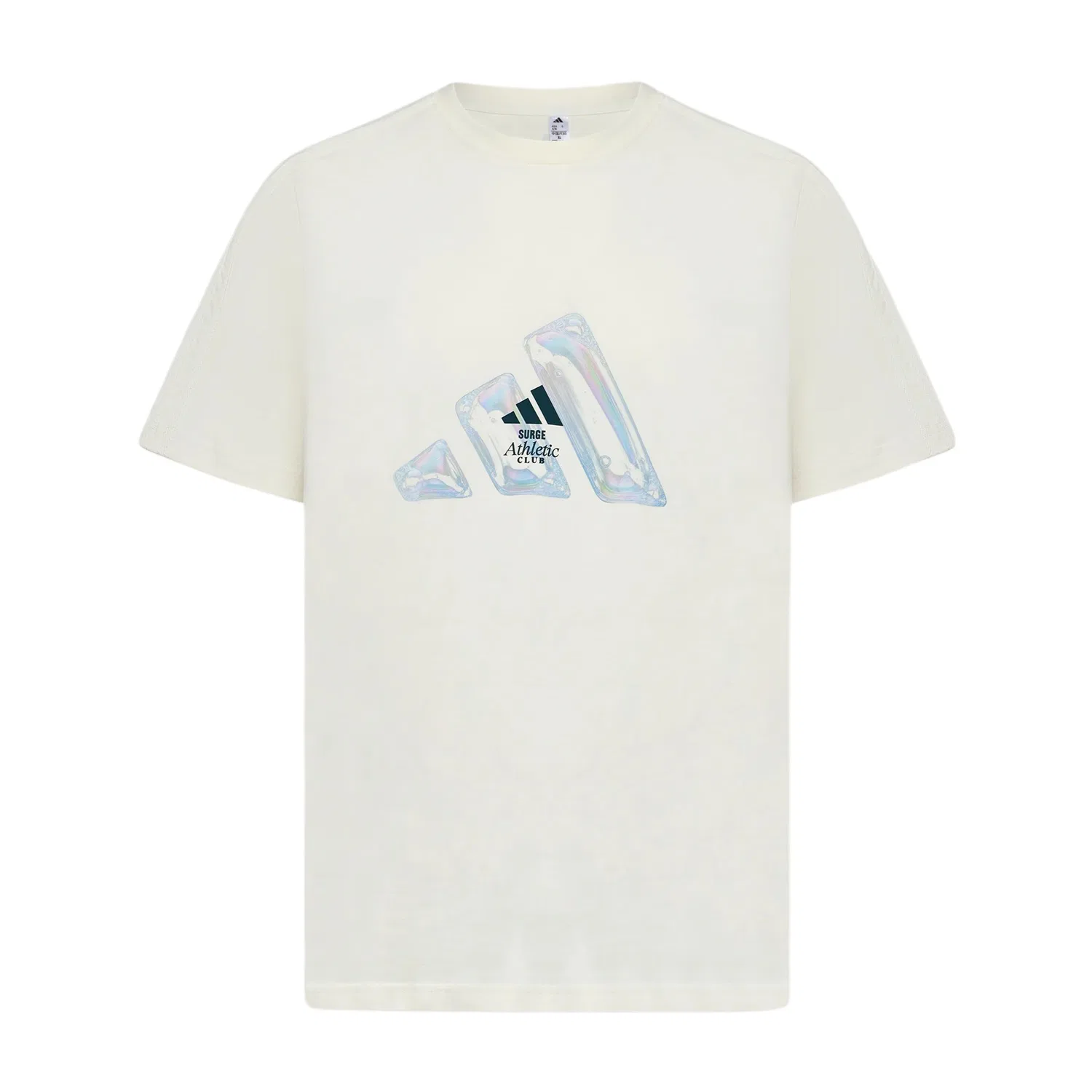 Футболка с круглым вырезом прямого кроя, Adidas, Jade White