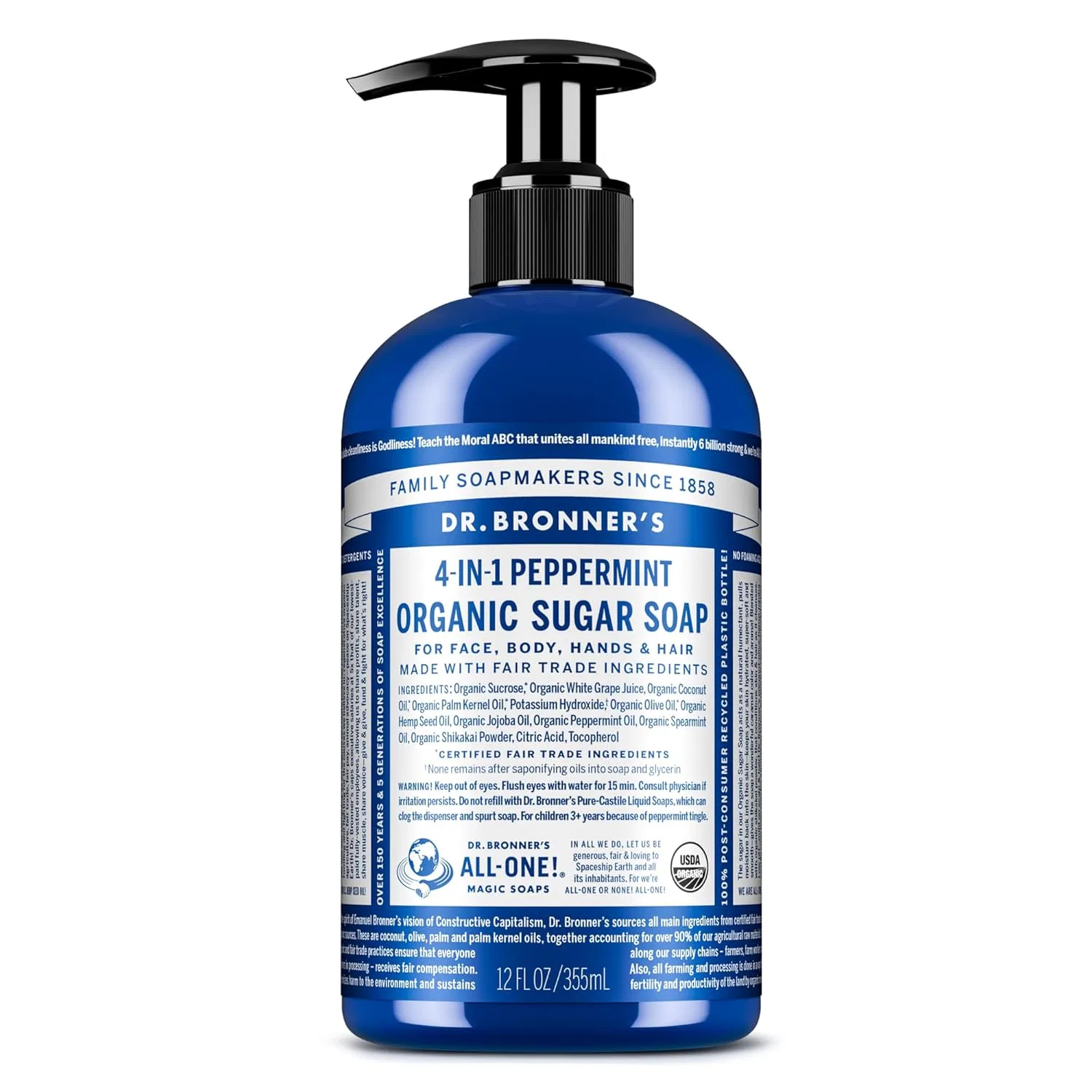 Жидкое мыло Dr. Bronner's Shikakai Peppermint, 356 мл