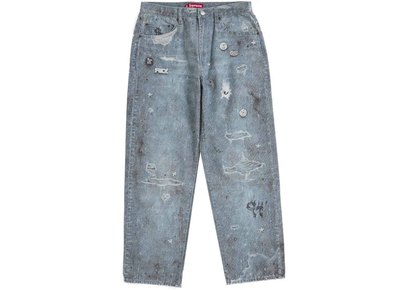 Мужские джинсы свободного кроя с оптической иллюзией HJR Trompe L'oeil Loose Fit Jean Supreme, Blue