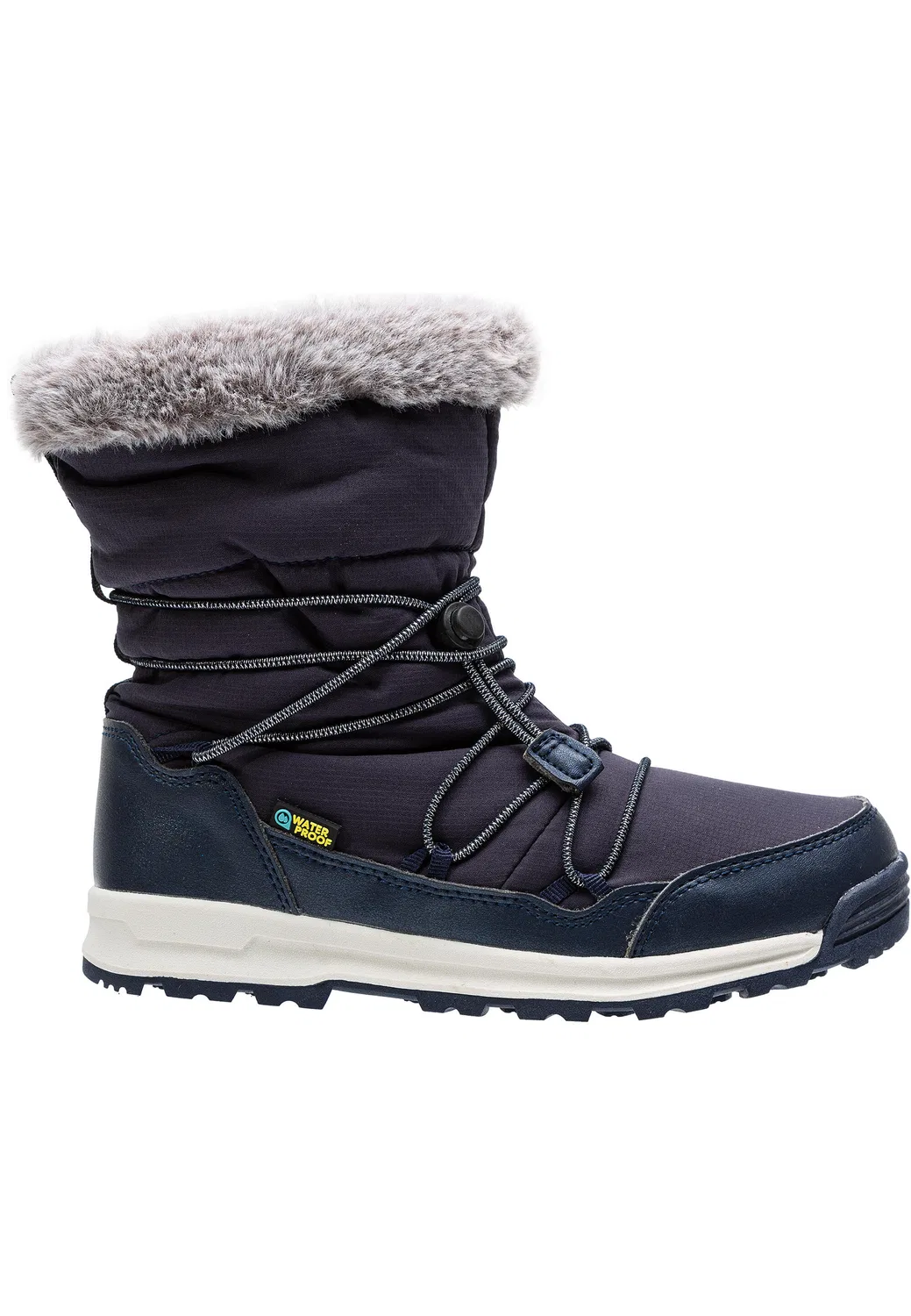 Детские зимние ботинки с быстрой шнуровкой Winterstiefel Bansa Zigzag, Dunkelblau