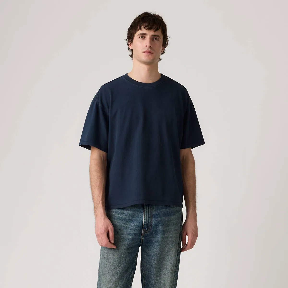 Свободная футболка с коротким рукавом Levi's, Sheen Wash Nightfall Navy - Blue — фото 3