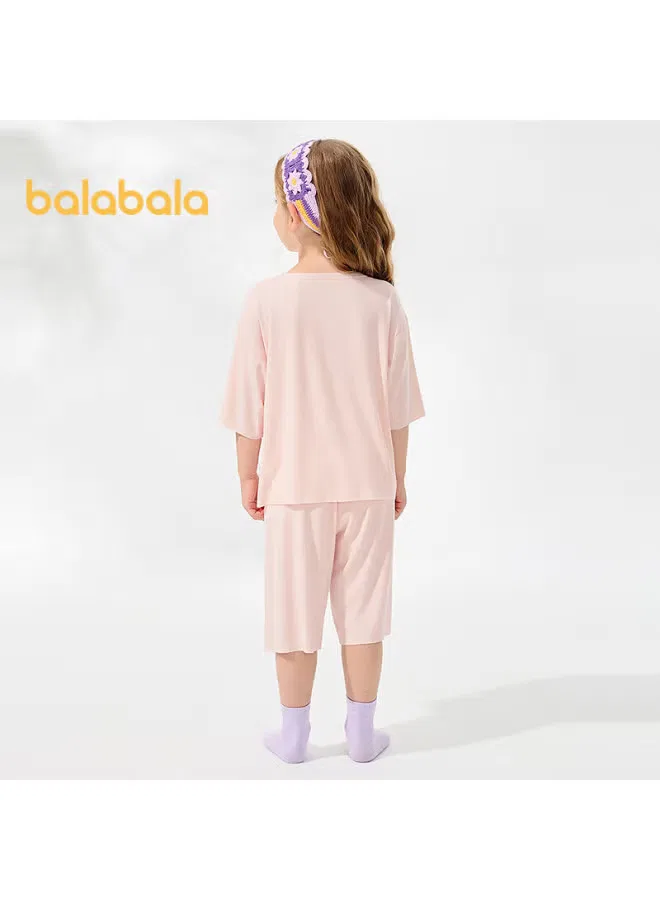 Комплект пижамный с коротким рукавом для малышей Balabala, розовый — фото 3