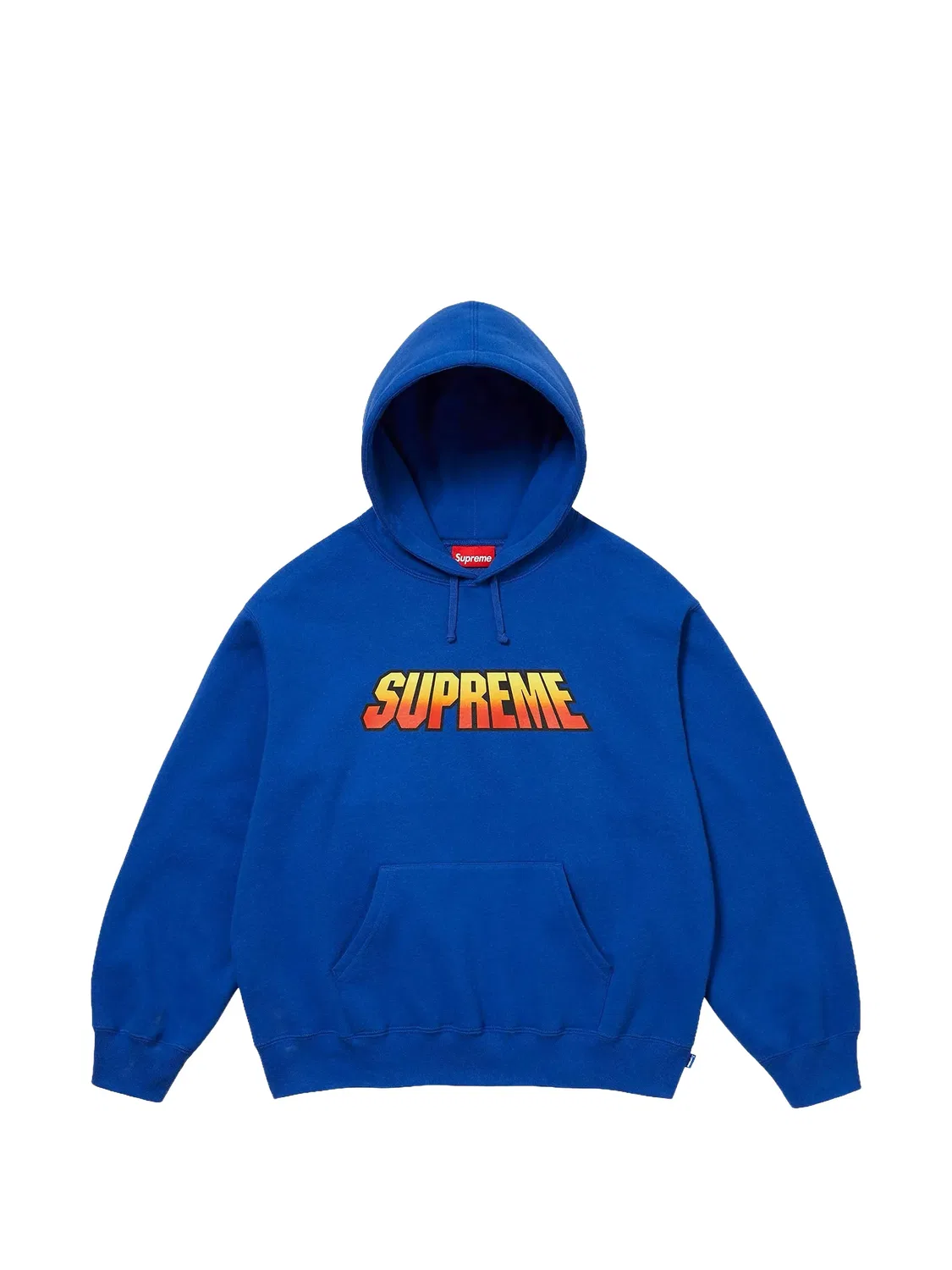 Худи с эффектом градиента и логотипом Supreme, синий