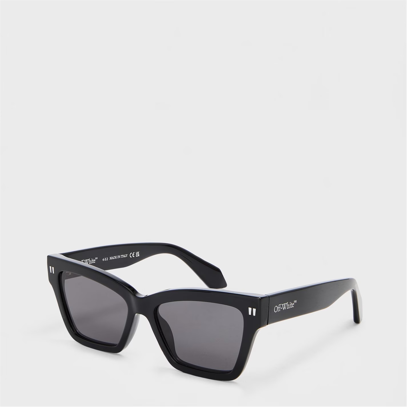 

Очки Off White Cincinnati 53 - Tortoise Shell Acetate Made in Italy Cat Eye, черный/темно-серый