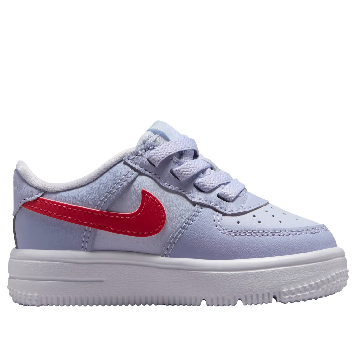 Детские кроссовки с кожаным верхом Force 1 Low EasyOn 'Football Grey' Nike, Football Grey/Ghost/White/Tropical Pink — фото 2