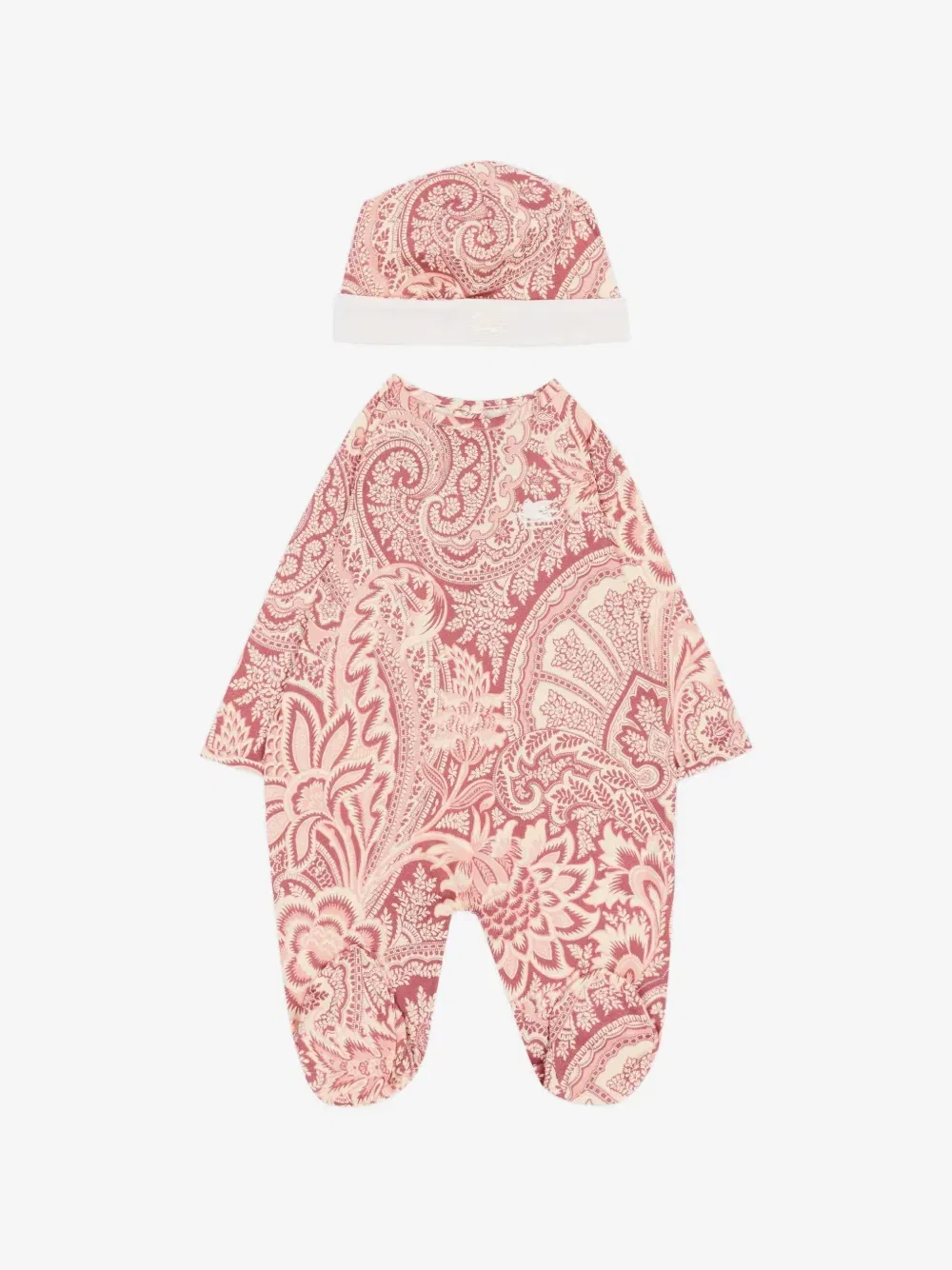 Комплект для новорожденного с принтом пейсли Etro Kids, розовый — фото 2