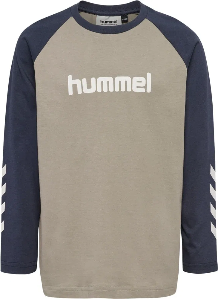 Лонгслив с логотипом Hmljr Logo T-Shirt L/S Hummel, хаки — фото 3