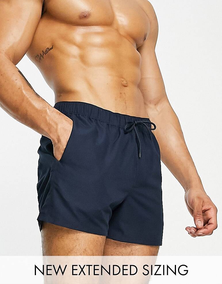 

Темно-синие короткие плавки ASOS DESIGN