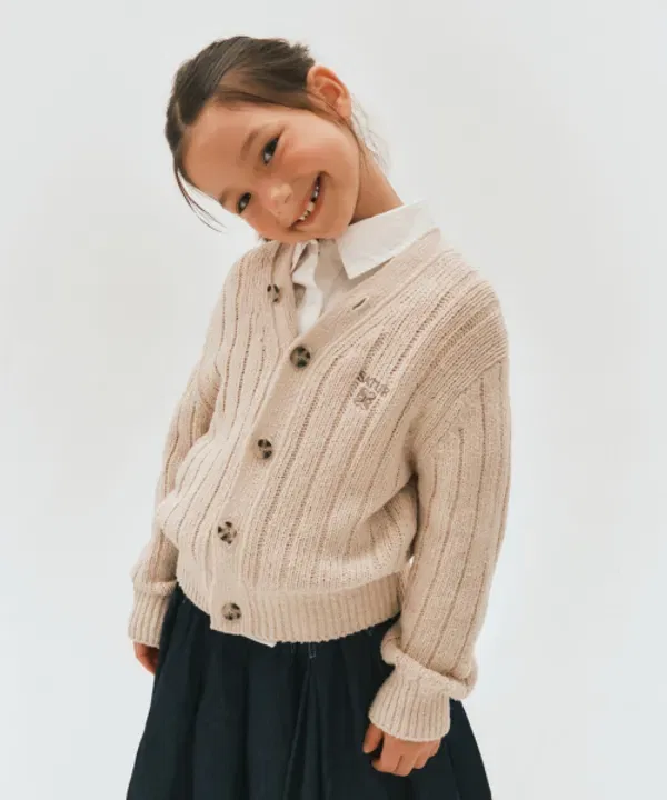 Кардиган оверсайз букле, Seter Kids, кремовый