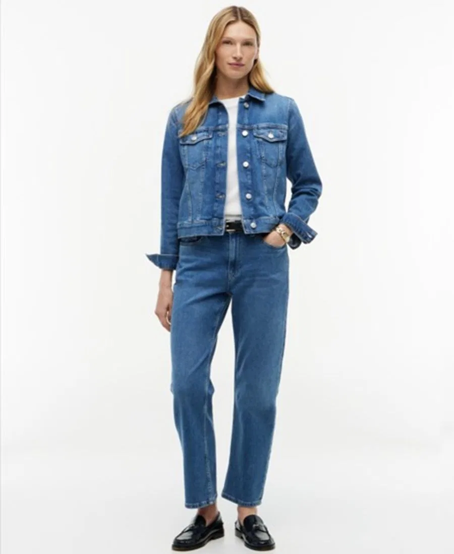 Джинсовая куртка с воротником и молнией Slim Fit Tommy Hilfiger, Nos Mid Blue — фото 2