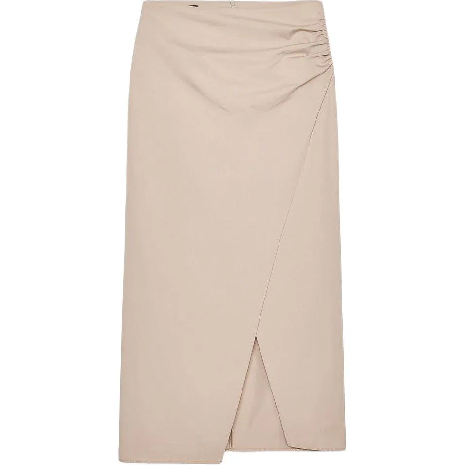 Женская длинная юбка повседневная ZARA, Tan