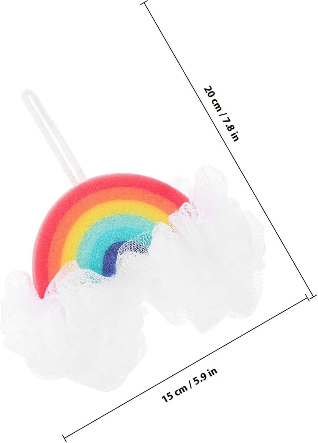 Эксфолиирующие банные цветы, 2 шт, TEHAUX, Rainbow, Various Colours — фото 2