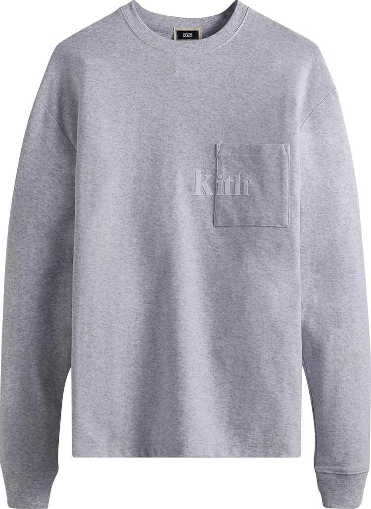 

Лонгслив Kith Long-Sleeve Quinn Tee 'Light Heather Grey', серый