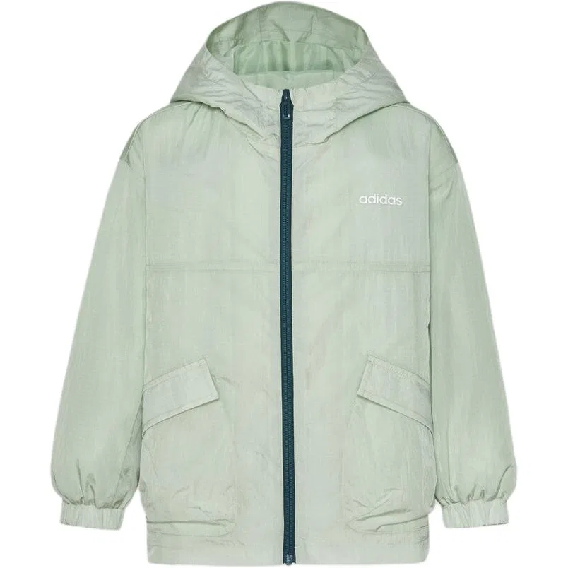 Детская куртка с капюшоном Linen Green, Adidas