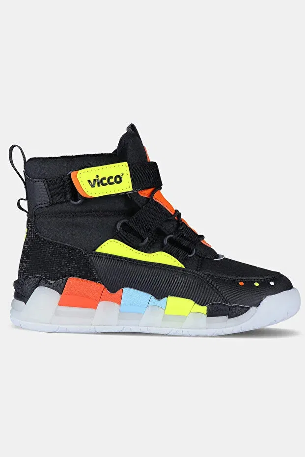 Детские ботинки на липучках для мальчиков Lesi Velcro Boys' Casual Boots Vicco, Black